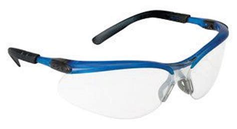 3m mmm11472 aearo co bx safety glasses with ocean blue frame and clear polycarbonate indoor