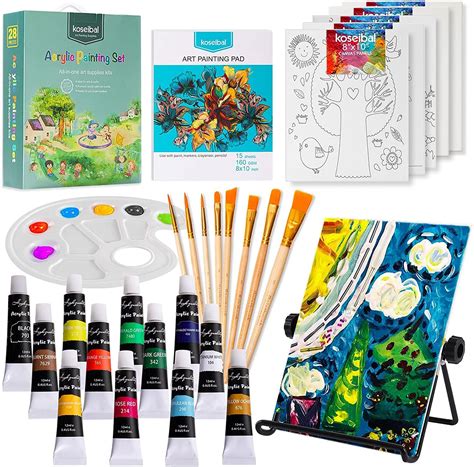 Buy Acrylic Paint Set For Kids Art Painting Supplies Kit With 12