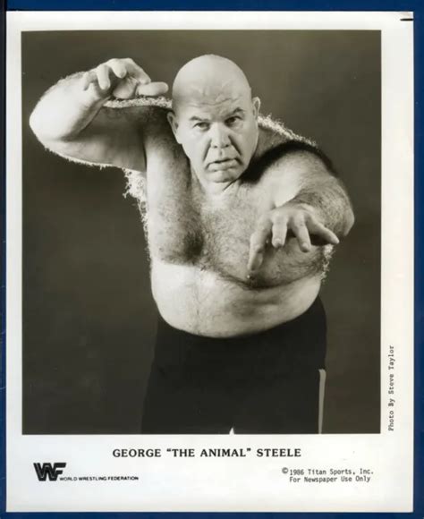 George Andthe Animaland Steele Original 1986 Wwf 8x10 Promo Photograph