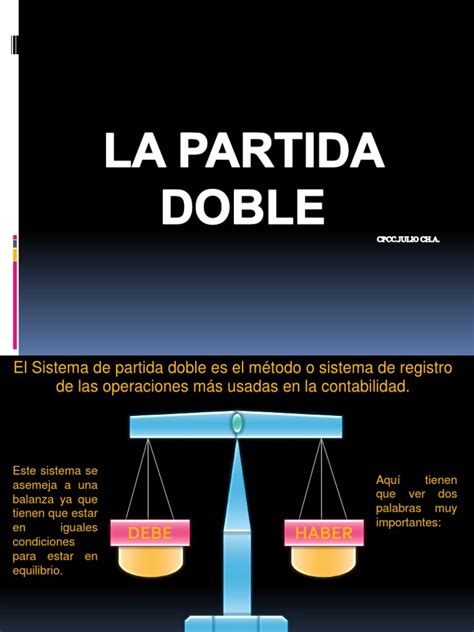 Que Es La Teoria De La Partida Doble Tados