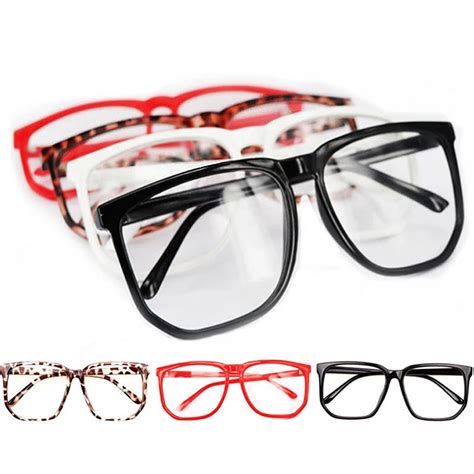 unisex fashion eyeglasses big glasses nerd vintage spectacles lens eyewear top oversized clear