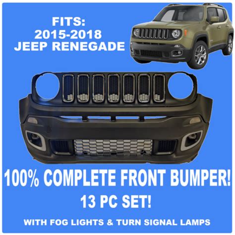Fits 2015 2016 2017 2018 Jeep Renegade Front Bumper Cover Ebay
