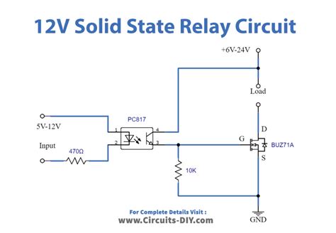 12 V Relay Diagram Wiring Draw And Schematic