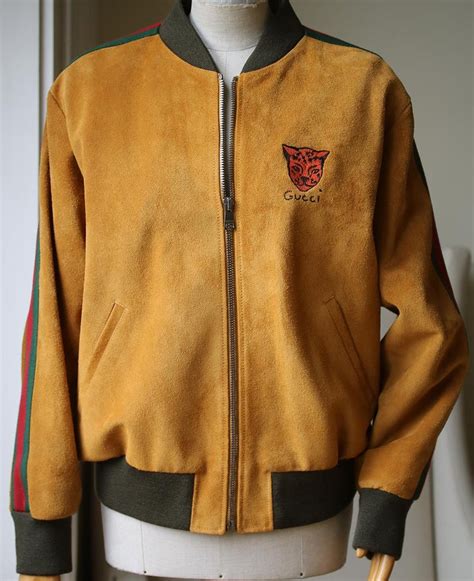 Gucci Embroidered Suede Bomber Jacket At 1stdibs Gucci Suede Bomber