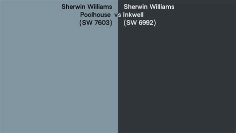 Sherwin Williams Poolhouse Vs Inkwell Side By Side Comparison