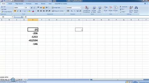 How To Convert Negative Value To Positive Value On Excel Youtube