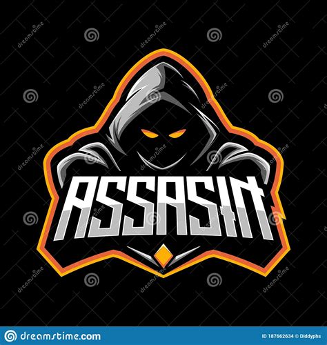 Assassin Ninja Warrior With A Cloak Mascot Logo Gaming Vector