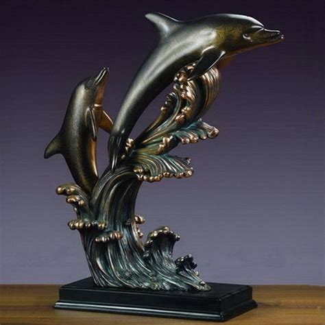 Large Bronze Coated Dolphin Sculpture Dolphins Unlimited