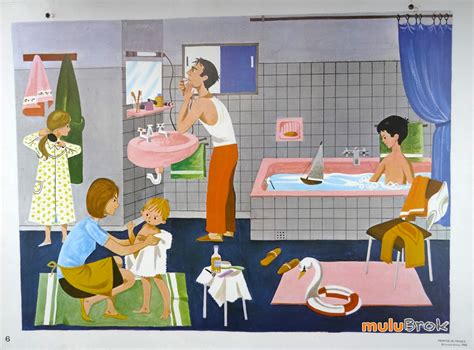 collection affiches scolaires nathan 1966 n°1 à 9 scènes de vie mulubrok affiches