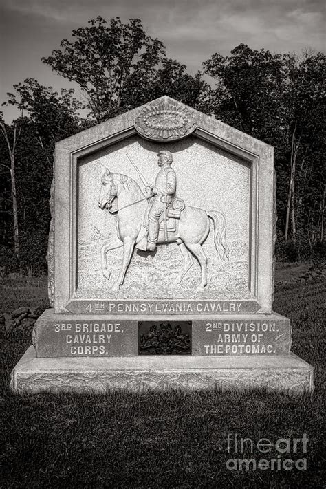 Gettysburg National Park 4th Pennsylvania Cavalry Monument Photograph