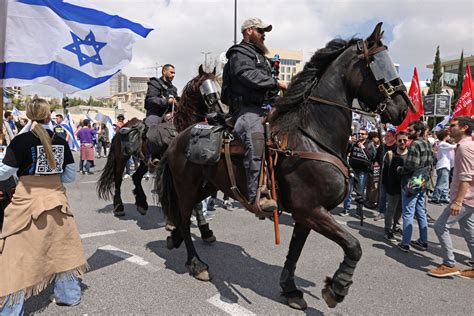 Video Shows Horses Running Into Middle of Israeli Protest - Newsweek