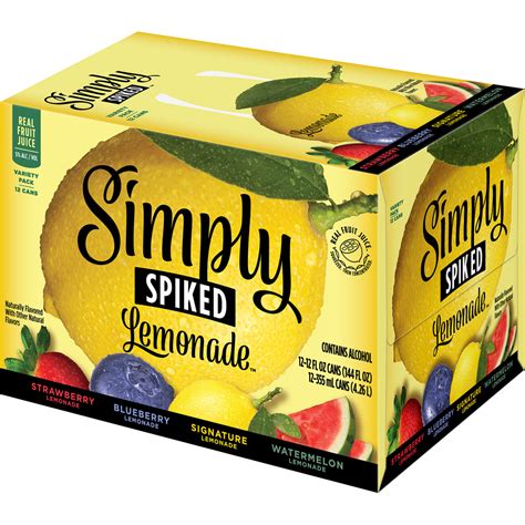 Simply Spiked Lemonade Variety 12 Pack12oz Cans Beverages2u