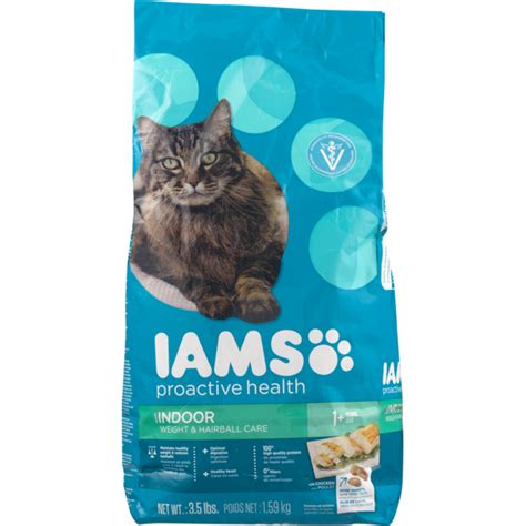 Wet cat food can also be an. IAMS Proactive Health Indoor Cat Food Weight & Hairball ...