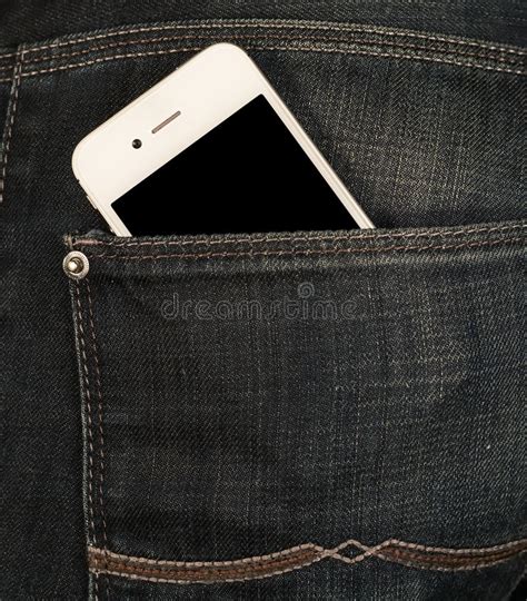 Smartphone In The Pocket Of Jeans Stock Image Image Of Mobile