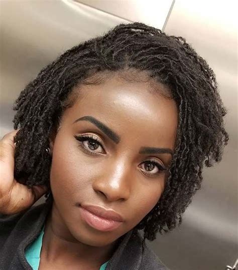 If you start to dread your hair while it's short, it makes growing out full locs much easier later on. 31 Sisterlocks Styles Short-to-Long SEE NHP Starter Locs Ideas