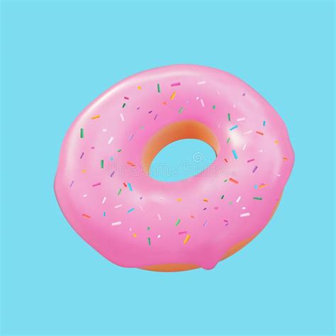 Realistic 3d Sweet Tasty Donut Vector Illustration Eps10 Stock Vector