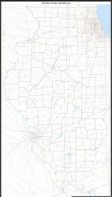 Zip Code Map Northern Illinois Map