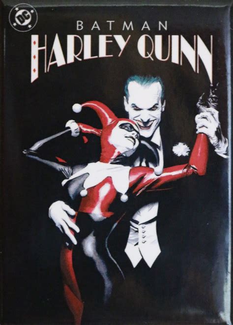 Batman Harley Quinn Joker Fridge Magnet Dc Comics Black