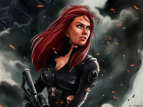 Black Widow Animation 4k Wallpaper Download