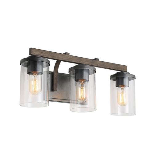 Check spelling or type a new query. LNC 3-Light Dark Gray Vanity Bathroom Sconce Faux Wood ...