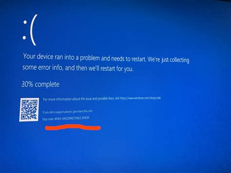 Why Blue Screen So I Was Having This Blue Screen With Error Code Whea Uncorrectable Error