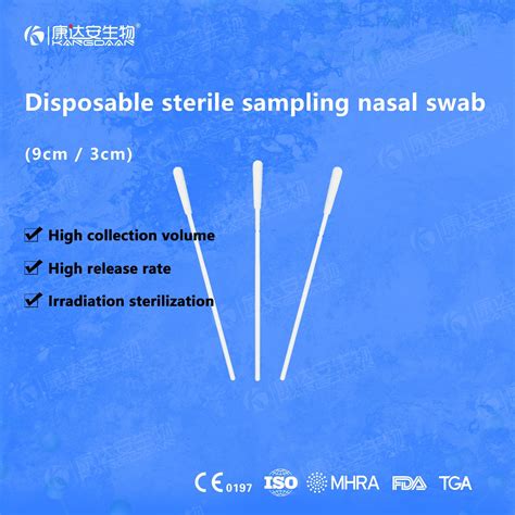 Disposable Sterile Specimen Collection Anterior Nasal Swab With CE0197
