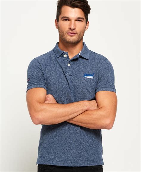 Lyst Superdry Classic Cali Pique Polo Shirt In Blue For Men