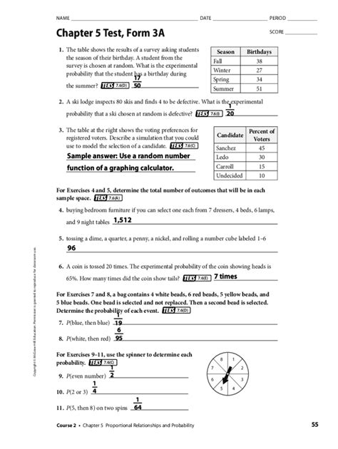 Fillable Online Chapter 5 Test Form 3a Fax Email Print Pdffiller