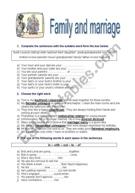 Printable Marriage Worksheets