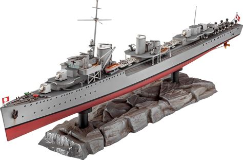Revell Modellino Di Nave 1 350 German Destroyer Type 1936 In Scala 1