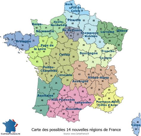 La Carte De France Avec Ses Régions Arts Et Voyages Avec Carte Des