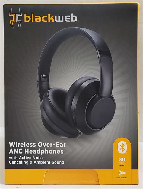 New Blackweb Bwa21aah15c Over Ear Wireless Anc Headphones Black Ebay