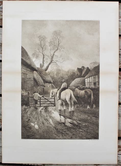 Original Antique Lithograph Print The Road To The Etsy