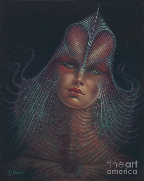 Alien Portrait Il Painting By Ricardo Chavez Mendez Fine Art America