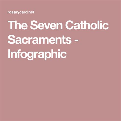 The Seven Catholic Sacraments Infographic Catholic Sacraments