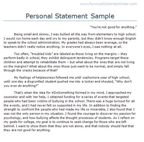 Personal Statement Format Our Experts Know It Better