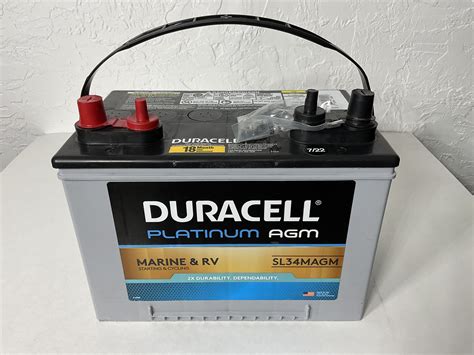 Duracell Agm Deep Cycle Marine And Rv Battery Group Size 34m Brand