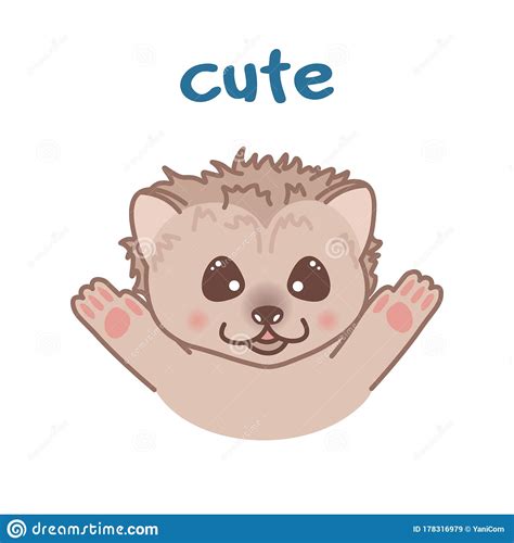 Kawaii Doodle Hedgehog Cute Mammal Animal Lovely Cartoon Drawing Pet