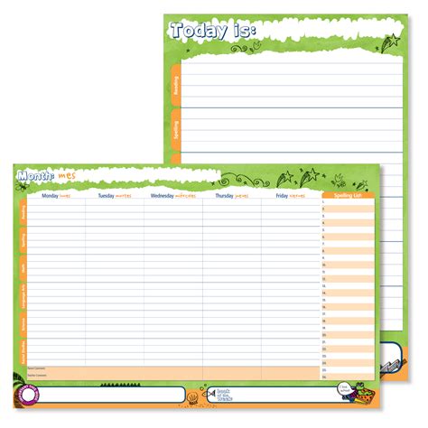 Create Wall Chart Classroom Planning Dry Erase Calendar Chart