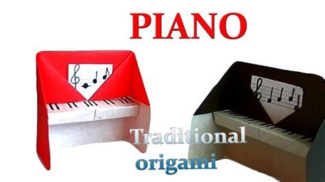 How To Make A Piano Made Of Paper Traditional Origami Piano For 3