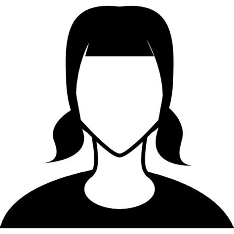 Female With Ponytails Icons Free Download