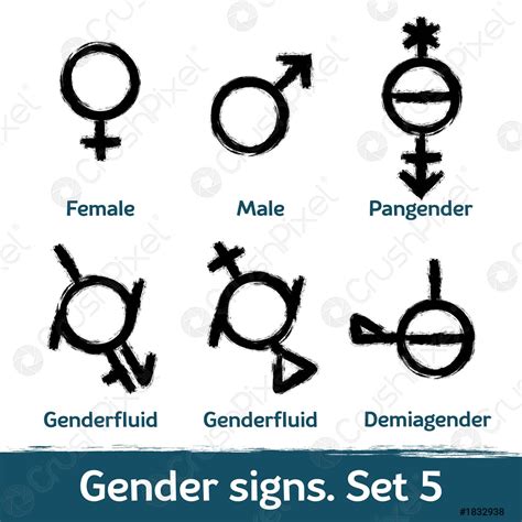 gender signs drawn with brush lgbt icons for sex diversity stock vector 1832938 crushpixel