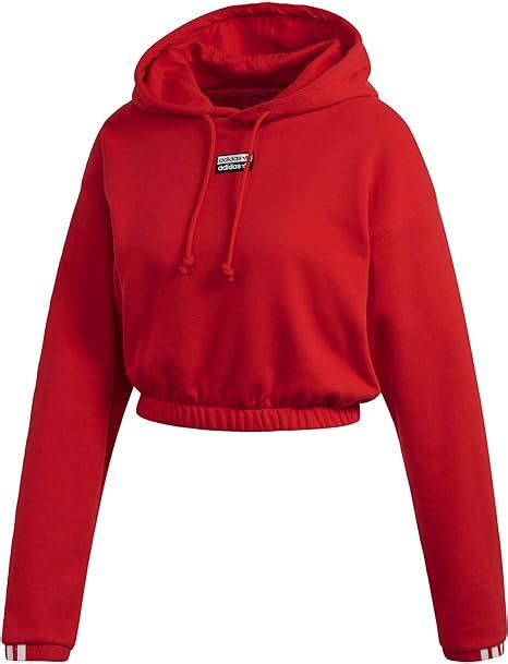 Adidas Cropped Hoodie Womens Red Size 2xs At Amazon Womens Clothing