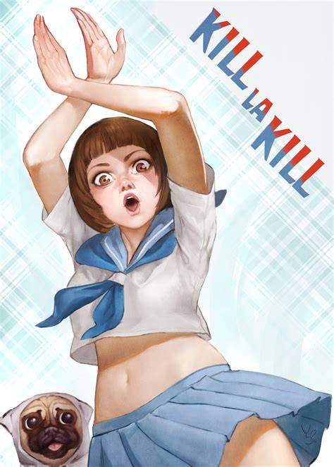 Sailor Uniform Mankanshoku Mako Small Boobs Fan Art Kill La Kill Anime Girls