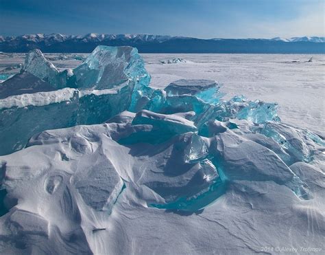 The Gorgeous Turquoise Ice Of Lake Baikal Look Like Giant Gemstones