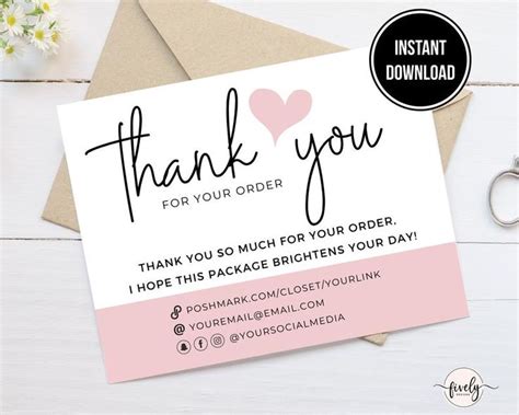 Check out our business thank you selection for the very best in unique or custom, handmade pieces from our канцелярские товары shops. Cute Poshmark Thank You Notes Poshmark Thank You Card ...