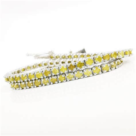 180 Ct Fancy Vivid Yellow Diamonds Eternity Tennis Catawiki