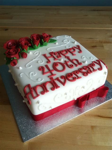40th Wedding Anniversary Cake Images Eileen Atkinson S Celebration