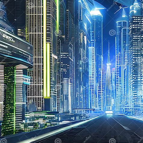 1421 Futuristic Cyber Cityscape A Futuristic And Sci Fi Inspired