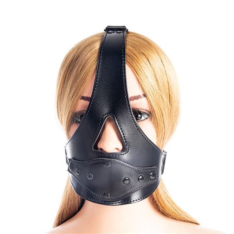 Pvc Leather Head Harness Silicone Penis Mouth Gag Dildo Open Mouth Plug